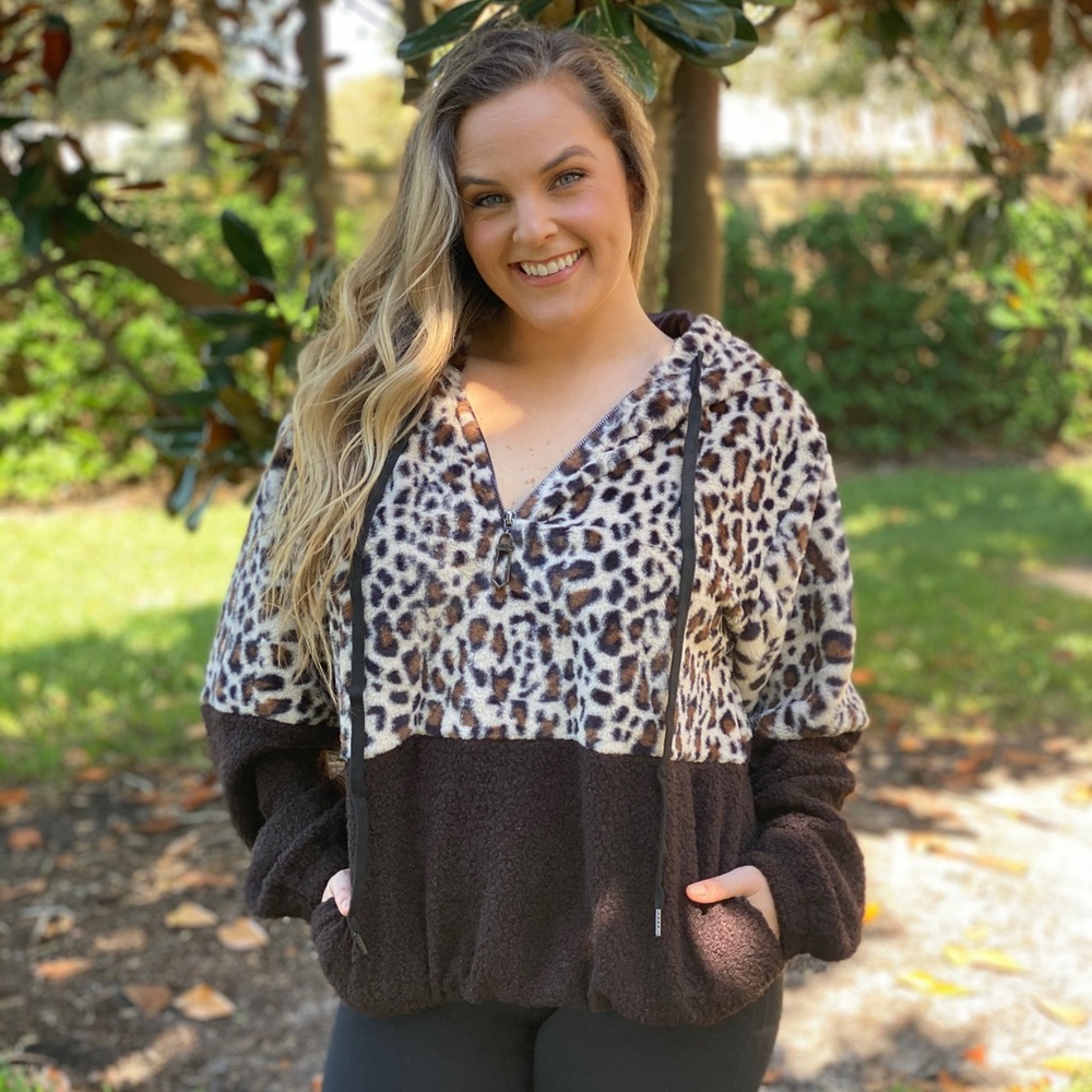 Leopard Print Pullover Sweater